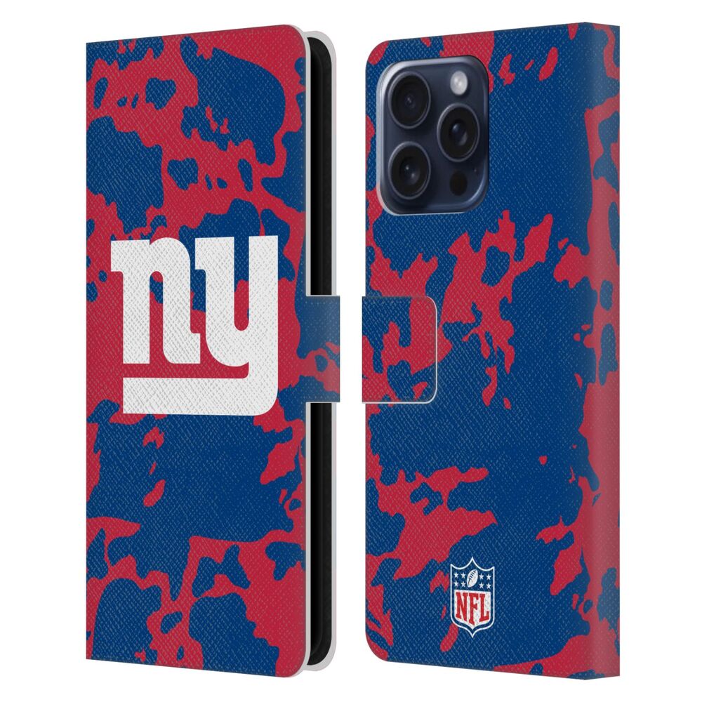 NEW YORK GIANTS(NFL) ニューヨークジャイアンツ ニューヨークジャイアンツ - Cow Animal Print レザー手帳型 / Apple iPhoneケース 【公式 / オフィシャル】